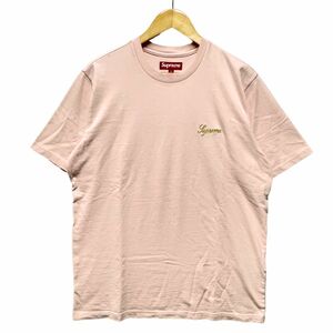 SUPREME シュプリーム 23AW Washed Script S/S Top ワンポイント ロゴ 半袖Ｔシャツ ローズ サイズM 正規品 / B5438