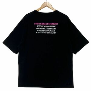 UNIFORM EXPERIMENT ユニフォームエクスペリメント 22AW 品番 UE-222040 LOCATION LOGO TEE Tシャツ 半袖 ブラック 3 正規品 / B5347