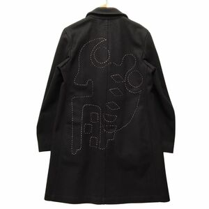 COMME DES GARCONS SHIRT コムデギャルソンシャツ 品番 W11072 背面 デザイン ウールメルトンコート ブラック サイズL 正規品 / 34355