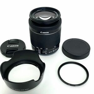 美品　CANON　EF-S 18-55mm F3.5-5.6 IS STM　 新品レンズフィルター付き