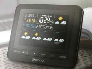デジタル無線温湿度計（値下げ）　日本語説明書付き デジタル温度計 湿度計 温湿度計 置時計 目覚まし