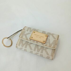 リペアに☆ MICHAEL KORS マイケルコース　パスケース　定期　小銭入れ　ホワイト　ミニウォレット