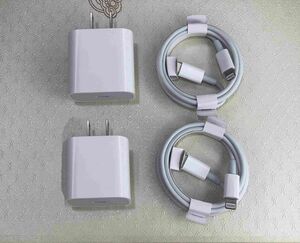 @2個 充電器 1m2本 タイプC iPhone 高速純正品同等 白 匿名配送 白 急速正規品同等 ケーブル 純正品(8LM)