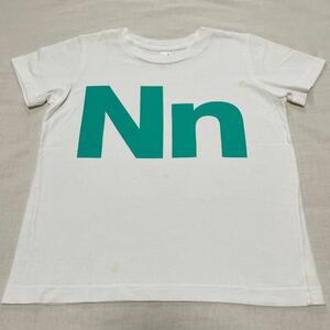 アメリカンアパレル　American Apparel キッズ　子ども　Tシャツ　アルファベット　Nn size6 110