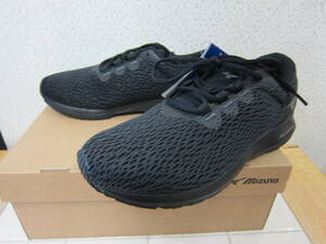  new goods box attaching mizuno Mizuno ME-03 B1GE215209 walking shoes sneakers 26cm black black sole E2405C