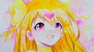 Art hand Auction Doujinshi hand-drawn Suite PreCure illustration Kya Amuse Bunny-chan A4 watercolor Copic with bonus rough sketch, Comics, Anime Goods, Hand-drawn illustration