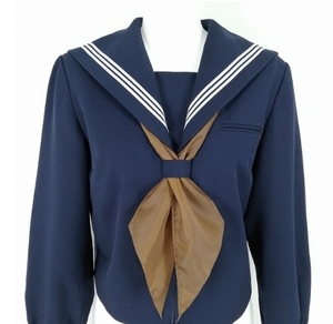  tea school scarf pa- Thai ribbon student for Brown middle . high school uniform school uniform sailor suit plain used T_BR VI