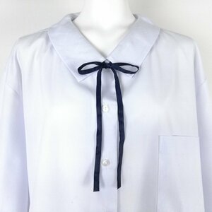 【1本】スクール 紐タイ 棒タイ 制服 無地 ナイロン 紺 中古 TAI-1-NE VI