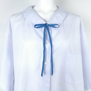 【1本】スクール 紐タイ 棒タイ 制服 無地 ナイロン 水色 中古 TAI-1-LB VI