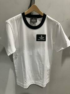 送料込●新品● Vivienne Westwood 半袖Tシャツ42 白 ネームタグT 日本製 オーブ コットン100% ヴィヴィアンウエストウッド ビビアン