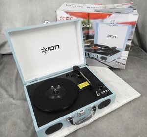 ☆ ION AUDIO VINYL TRANSPORT ポータブル トランク型 レコードプレーヤー 箱付き ☆中古☆