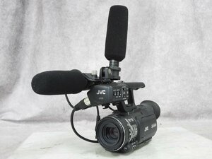 ☆ JVC 業務用HDメモリーカードカメラレコーダー GY-HM100 + マイク/Panasonic AJ-MC700P + レンズ/GL-V0746 セット ☆中古☆