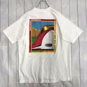 90s USA製 Marlboro マルボロ トレイン 列車 ポケT Tシャツ 企業物 FRUIT OF THE ROOM XLサイズ