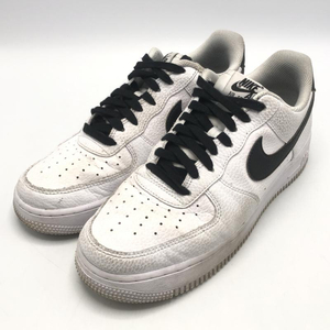 【中古】NIKE AIR FORCE1 Low '07 White Black Pebbled Leather 26 CT2302-100[240010428718]