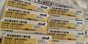 ANA 株主優待券　1枚　番号通知　有効期限2024年11月30日迄