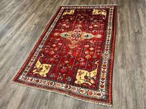 Art hand Auction Tribal rug ★ Vintage style ★ Hamadan 172 x 101 cm Persian rug Handmade Natural Handwoven Carpet 02AJPRL240520006D, carpet, Rugs, mat, Rugs, Rugs in general