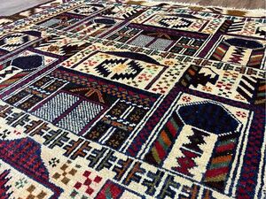 Art hand Auction Tribal Rug★Craftsmanship★187×126cm Afghanistan, Herat, Zakhan, Handmade, Natural Carpet 02AKBRL240523006D, carpet, Rugs, mat, Rugs, Rugs in general