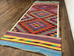 to rival rug * now day. Itioshi * large 264×115cmafgani Stan production drill m rug hand made colorful carpet 02AFAKE240503002D