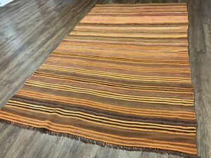 Art hand Auction Hand-woven★Life with Kilim★Large 244×144cm Afghanistan Kilim Rug Tribal Handmade Natural Carpet 02AFAKE240523003D, furniture, interior, carpet, Rugs, mat, Carpets in general