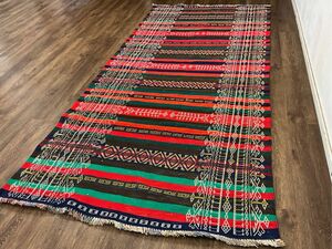 Art hand Auction Alfombra Kilim afgana tejida a mano★Life with Kilim★Grande 261×121cm Alfombra natural tribal hecha a mano 02AFAKE240523004D, alfombra, Alfombras, estera, Alfombras, Alfombras en general