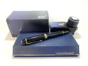 1 jpy ~ used Junk MONTBLANC Montblanc Meister shute.kNo.146 fountain pen pen .585/14 gold black writing brush chronicle . miscellaneous goods collector 