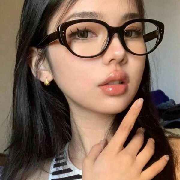 レディース 黒縁メガネ 眼鏡 メガネ めがね 韓国 y2k