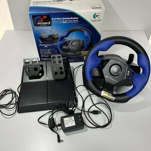 Logicool ロジクール GT FORCE for Gran Turismo 3 A-spec LPRC-10001 PS2対応 ステアリングコントローラー 