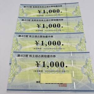 ビックカメラ 株主優待券　4000円分　　有効期限2024年5月31日 