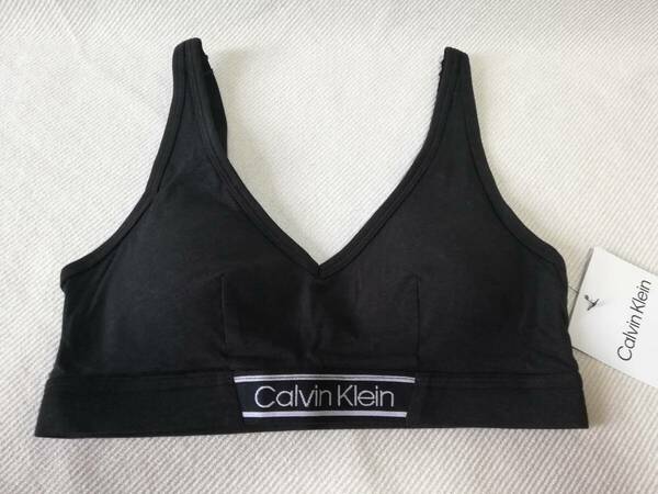 新品! カルバンクライン レディース スポーツブラ XSサイズ ブラック 黒 Calvin Klein ブラジャー スポブラ 女性用 下着 インナー