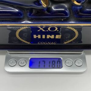 ●【売り切り】HINE（ハイン）COGNAC コニャック X.O. 陶器ボトル 重量1718.0g《未開詮》①の画像8