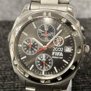 △【売り切り】SEIKO セイコー クロノグラフ FIFA 2002 WORLD CUP KOREA JAPAN 腕時計 V657-0AC0