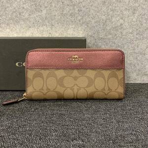 ☆【売り切り】COACH（コーチ）シグネチャー ラウンドファスナー 長財布 