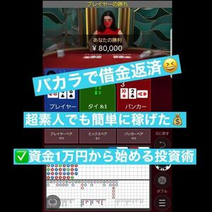 【勝率72%】借金391万円あった私がたった3ヶ月でバカラで返済した方法を教えます。超素人でもバカラで勝つことを諦めないでください。/副業