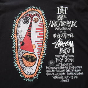 * prompt decision including postage *L 35th anniversary not for sale STUSSY elephant rim si graphic T-shirt T-shirt Stussy Tee black long sleeve old xl ist