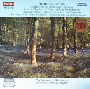 DELIUS ディーリアス小品集 UK CHANDOS盤 春初めてのカッコウの声を聴いて 川面の夏の夜 デル・マー ボーンマス交響楽団 1977 LP