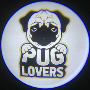 磁石タイプ　ドア カスタム　カーテシー ライト ランプ　2個 pug パグ