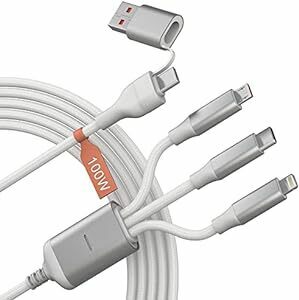 USB-C to USB-C ケーブルPD対応100W/5A 5in1 充電ケーブル [MFi認証] 3m高耐久 超急速充電USB