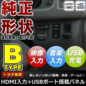 品番U07 NCP60系 ist（イスト） HDMI入力+USB電源・充電ポート スイッチホールパネル 最大2.1A トヨタB