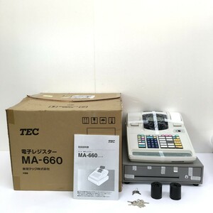 □【同梱不可】【160】中古美品 TEC テック MA-660 電子レジスター 100V 中国製 ロール紙2巻付き