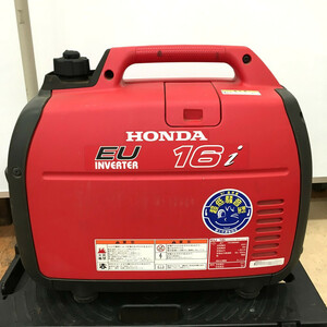 ●【店頭引取のみ】中古品 HONDA ホンダ EU16i インバーター発電機 100V 50Hz/60Hz ガソリン燃料 燃料タンク容量3.6L 本体のみ