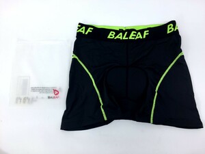 【同梱可】【60】未使用品 Baleaf バリーフ サイクル インナー パンツ XLサイズ 3Dゲルパッド 黒×グリーン サイクリングパンツ 自転車用