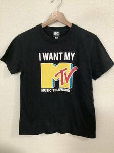BEAMS BOY ビームスボーイ　ビームス　MTVプリント　半袖Tシャツ ブラック　レディース　セレクト　古着