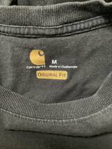 Carhartt カーハート ORIGNAL FIT オリジナルフィット　長袖Tシャツ　カットソー　ブラック　ストリート　メンズ　古着_画像3