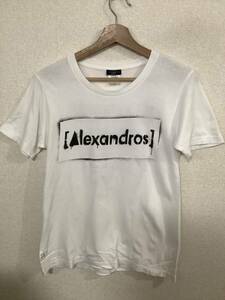 Alexandros アレクサンドロス　ロゴプリント　半袖Tシャツ　バンドTシャツ 邦楽　ロック　古着　S ホワイト