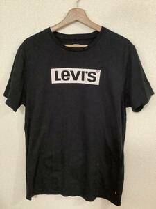levi's リーバイス　ロゴプリント　半袖Tシャツ　クルーネック　ブラック　カジュアル　メンズ　ビンテージ　古着