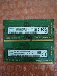 ノートパソコン用DDR4 メモリー 16GB(8GB×2枚)　 PC4-3200AA