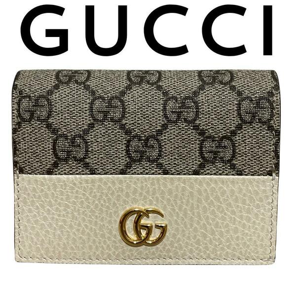 【新品同様】グッチ GUCCI GGマーモント　二つ折り財布