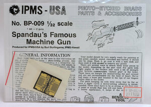 IPMS BP-009 1/32 Spandau's Famous Machine Gun Parts-003