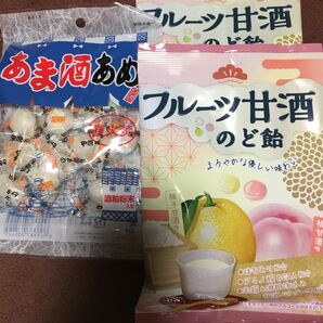 あま酒あめ　フルーツ甘酒　のど飴　はちみつ配合　まろやかな優しい味わい　米糀　酒粕仕込み　直火焚き製法　柚子　桃　昔ながら　