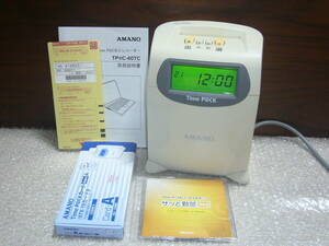  prompt decision TP@C-60TC time pack-in k new goods manual,.. soft, setting card, time card A100 sheets attaching amano time recorder 